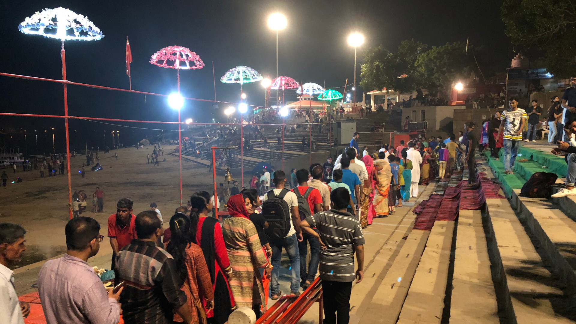 Indian people standing in line in India