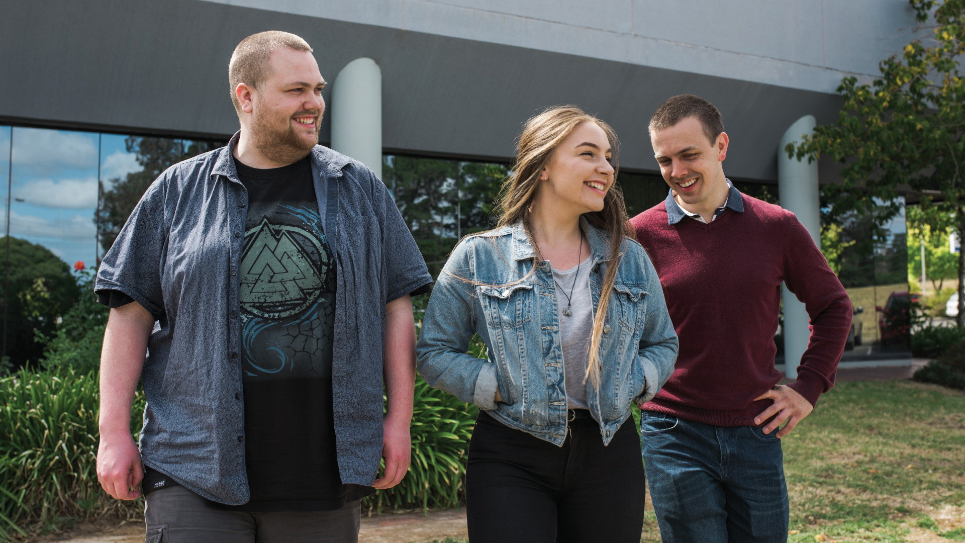 Josiah, Mairead and Chris smiling